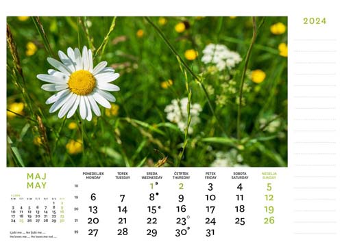 Desk calendar Julian Alps 2024 - May